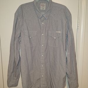 Lucky Brand Distinctive Western Sportswear Pearl Snap Button Up Shirt Men's XXL.